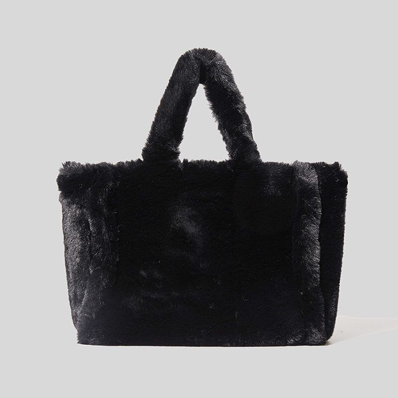 Women's Bag Fur Lady Shoulder Handbag Plush Warm Winter Bags Women