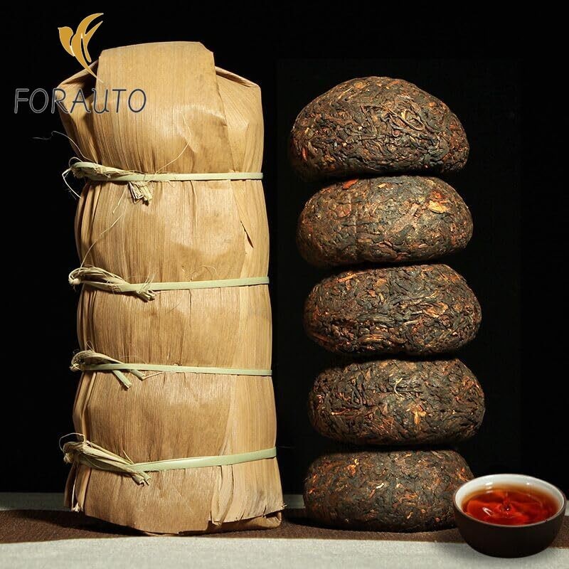 普洱茶 Tuocha 竹叶 Ripe 普洱茶 普洱茶 云南 Tuo Cha 500g-