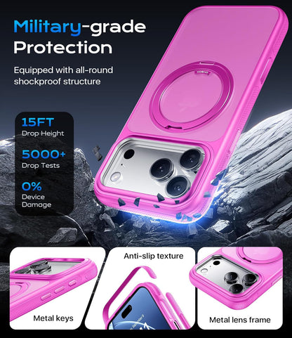 Magnetic Iphone 17 Pro Max Case, Iphone 17 Pro Max Case with Stand, Compatible w