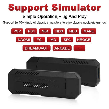 64GB, Wireless 4K Built-in Games HDMI TV Video Game Stick Console X2 Gamepad 游戏机