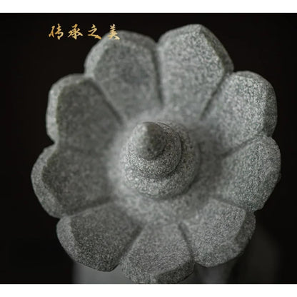 Sandstone Ruyi Silent Buddha Tea Pet Handmade 8.5cm Tea Statue Ornament Tea Play
