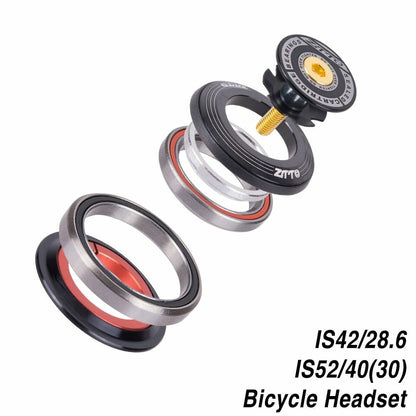 Bicycle Headset 42mm 52mm CNC 1 1/8"-1 1/2" MTB Bearing Tapered Tube Fork Steer