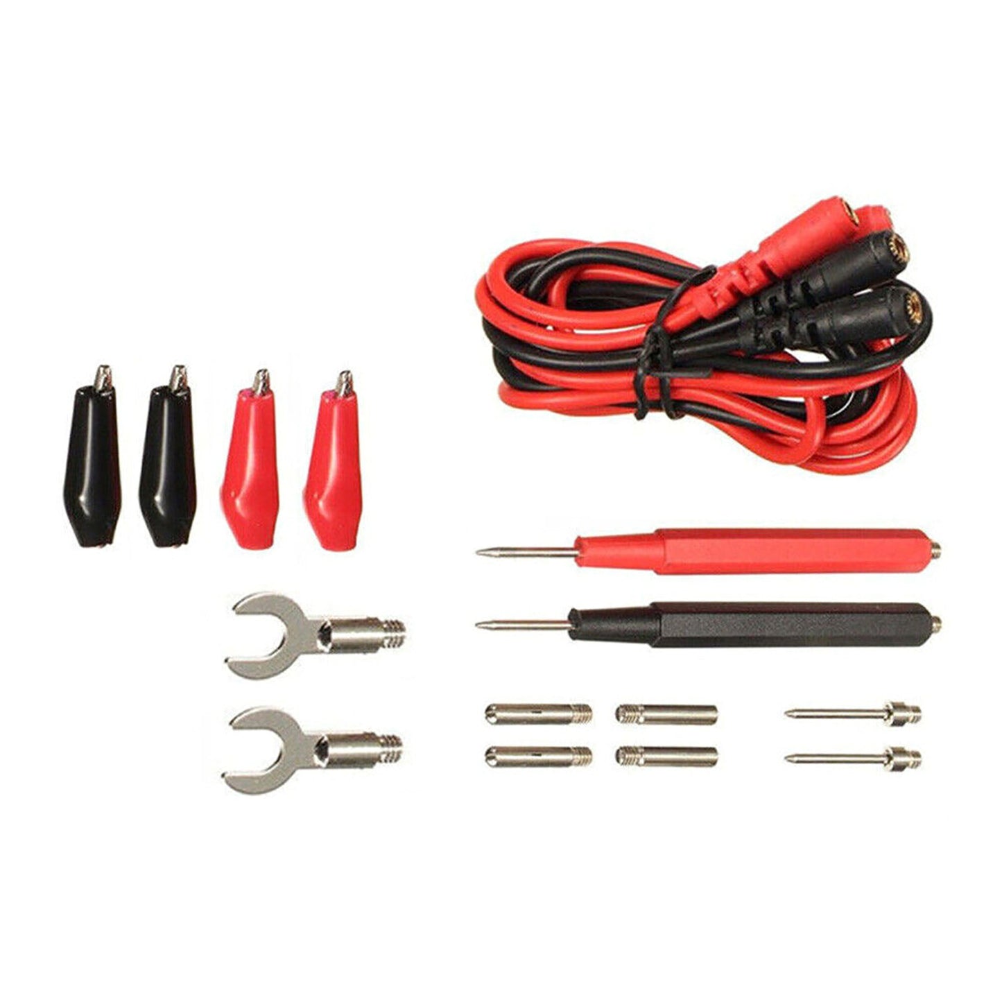 16Pcs Copper Multimeter Test Lead Cable Probes Accessories For Volt Meter