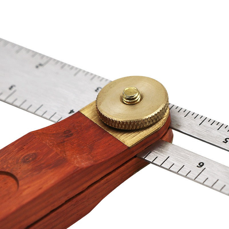 Stainless Steel Adjustable T-Bevel Gauge Ruler Double-Sided Shell DIY Tool