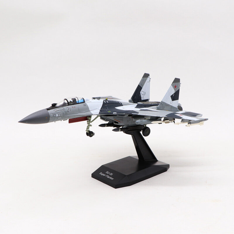 1/100 Russian Su-35 Super Flanker Fighter SU-35 alloy military aircraft model 21