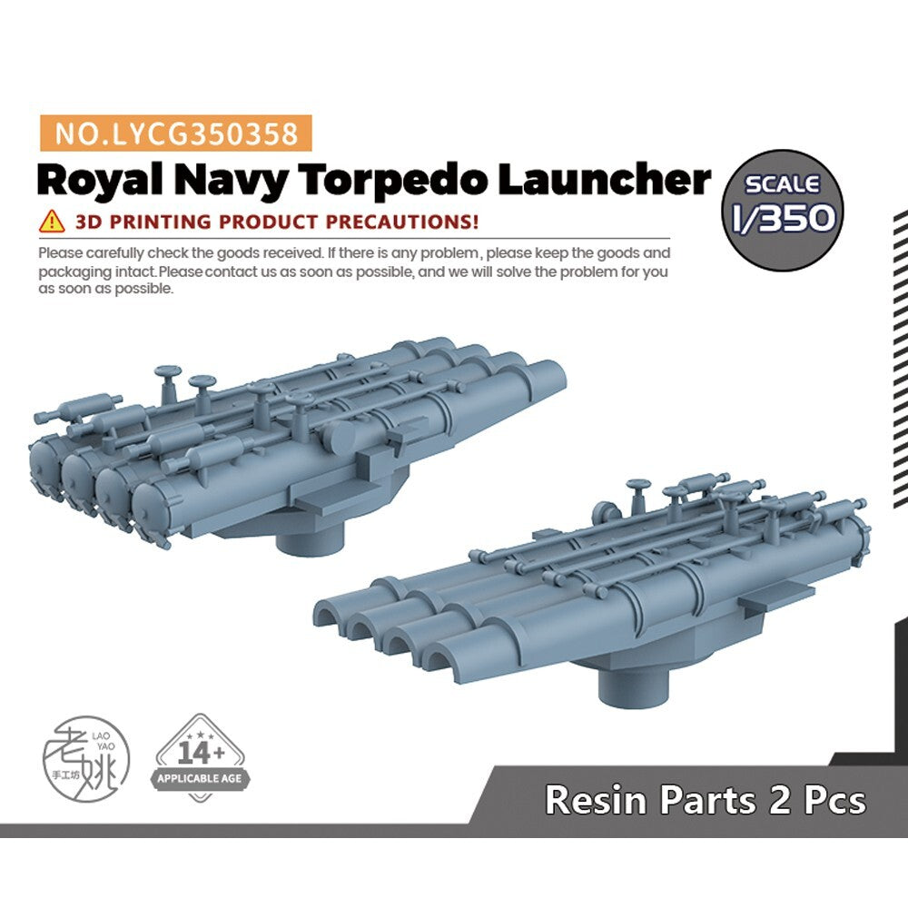 Yao's Studio LYCG350358 1/350 Model Upgrade Parts Royal Navy Torpedo Launcher