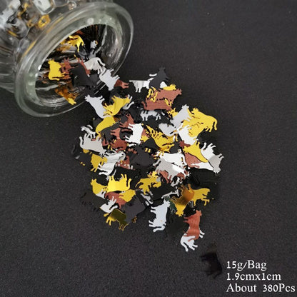Animal Theme Confetti 15g Cat Dog Spider Bat Sequins DIY Party Table Decorations
