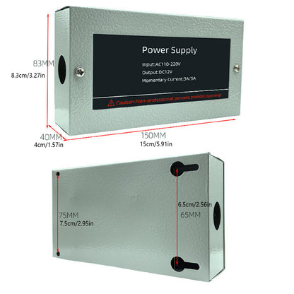 36W Standard DC 12V 3A Power Supply For Electric Lock Control/RFID-ID Reader a