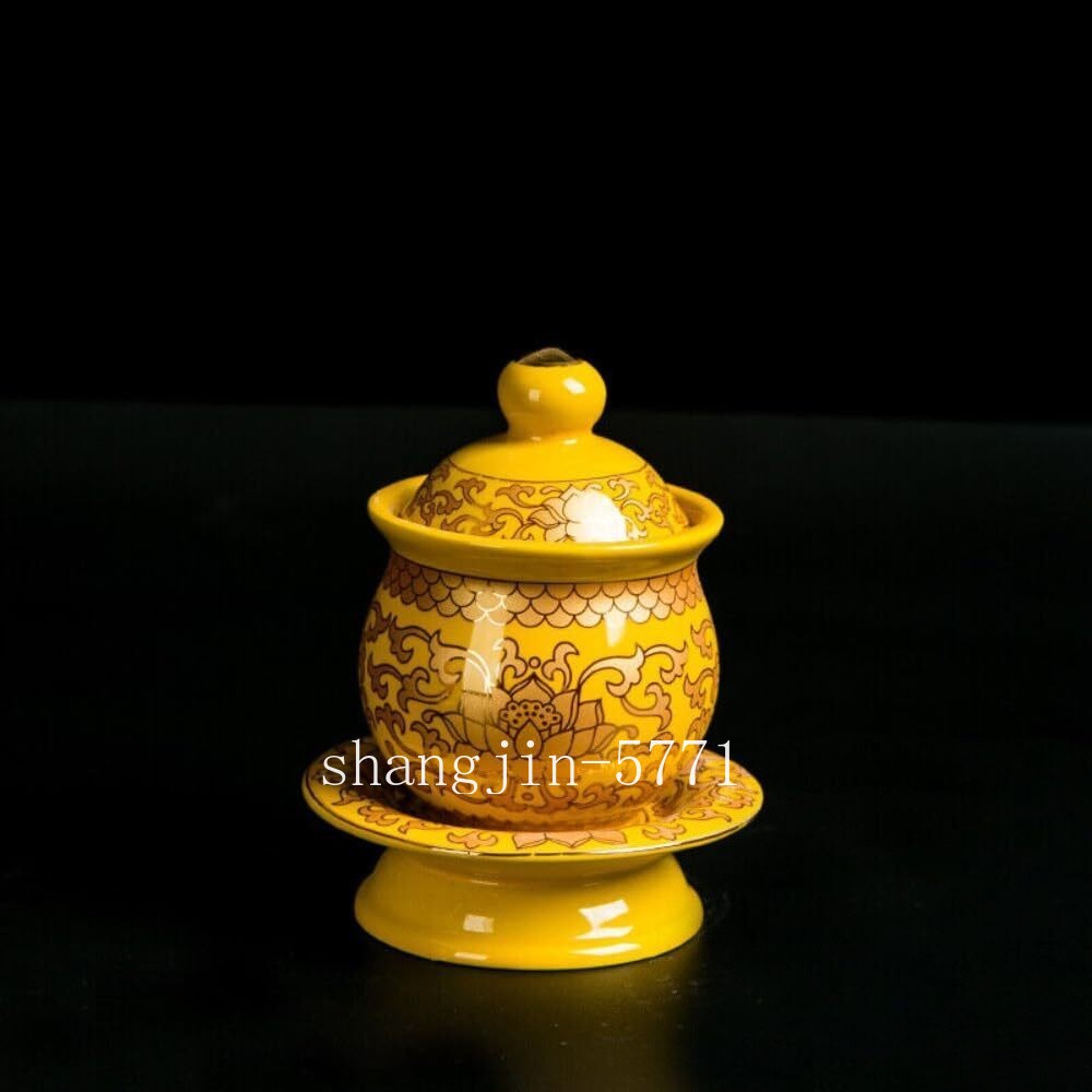 1pc 14cm Buddhist Buddha Supply Cup Lotus Water Purification Water Cup Holy Cup