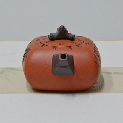 Yixing Zisha Teapot 370cc Handmade Qing Shui Ni Bamboo Kung Fu Tea Pot Gift Box