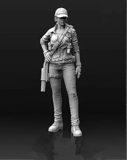 1/35 Resin Figure Model Kit Sexy Girl Post Apocalypse Scout Warrior Unpainted