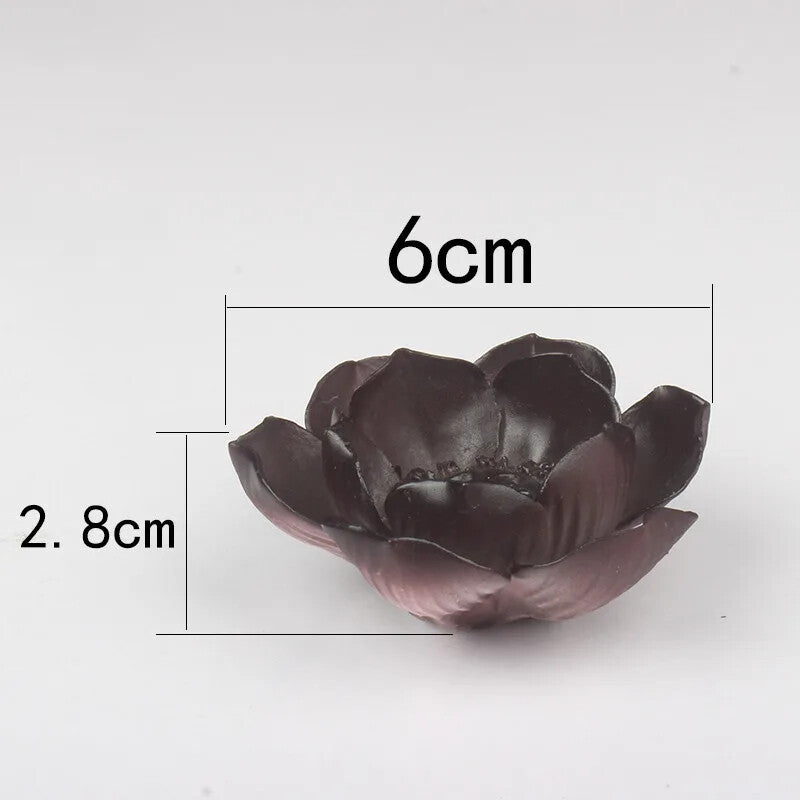 Chinese Ceramic Color Changing Tea Pet Accessories Flower Model Sculpture