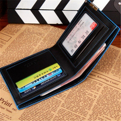 Cash Clip Bag Card & ID Money Purse Billfold Men's PU Wallet Multi-card Clamps
