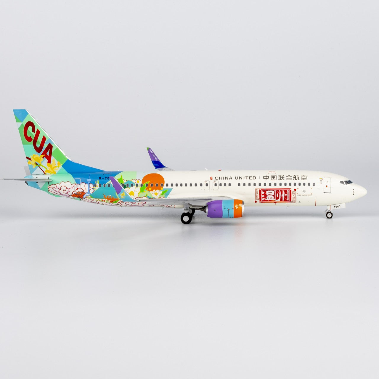 1:200 NGmodels China United Airlines Boeing 737-800 Airplane Diecast Plane Model