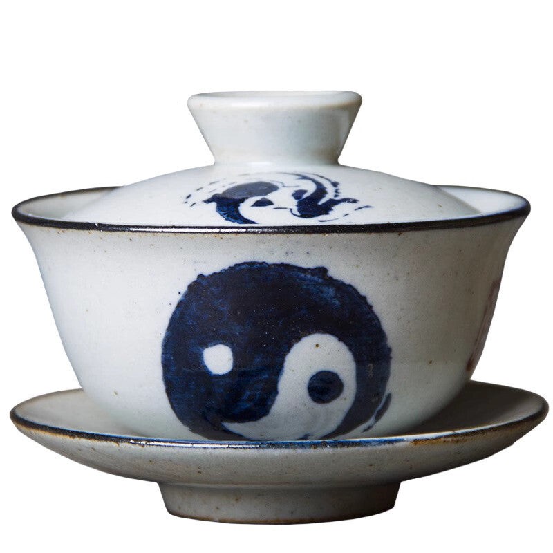 Jingdezhen Ceramic Covered Bowl Hand-painted Tea Cup Kung Fu Tea Set Tea Infuser