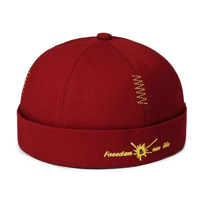 Hip Hop Hats Summer Hats Beanie Hat Skullies Cap Brimless Street Solid Color