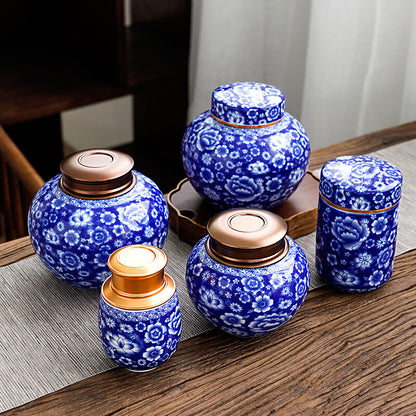 Ceramic Tea Caddy Travel Tea Canisters For Storage Tea Tea Box Storage Jars 250g
