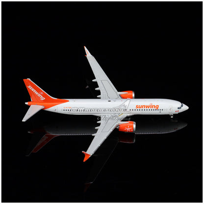1:400 JC Wings Sunwing BOEING 737 MAX 8 Passenger Airplane Diecast Plane Model
