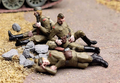 for FLOZ WWII Seven Soviet soldiers at rest 1/72 Figures Pre-built Model