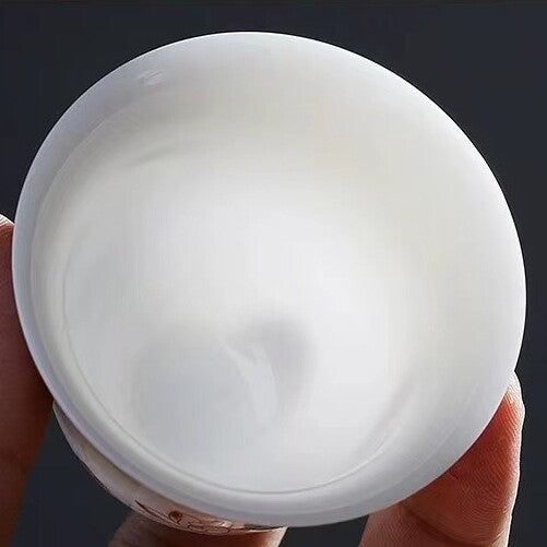 One Tea Cup Fat Mutton Jade Porcelain Cup Bird Flower Painted Chinese Master Cup