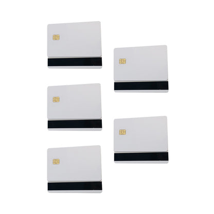 10* Blank Smart Card Sle4442 Chip W/Magnetic Strip Hico 3 track Sublimation PVC/