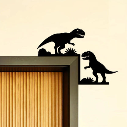 1 Piece Metal Dinosaur Boar Decorative Wall Sticker Door Corner Decoration Door