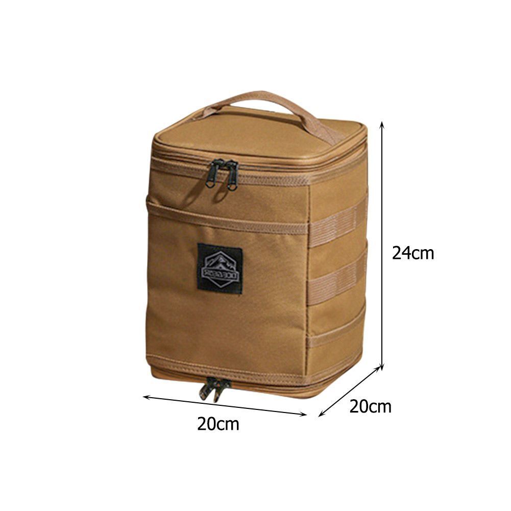 Outdoor Camping Bag Stove Canister Pot Carry Picnic Basket Foldable Tableware