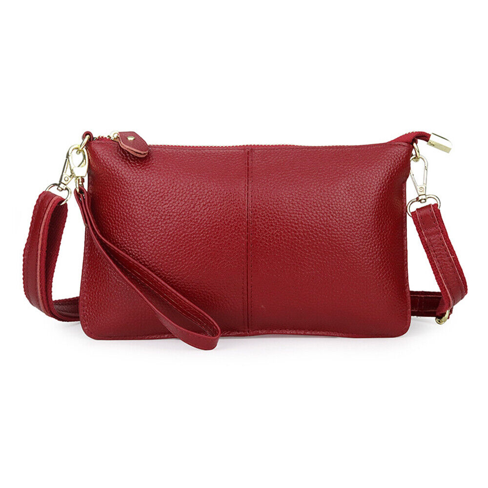 Women Genuine Leather Clutch Messenger Handbag Crossbody Shoulder Bag Purse
