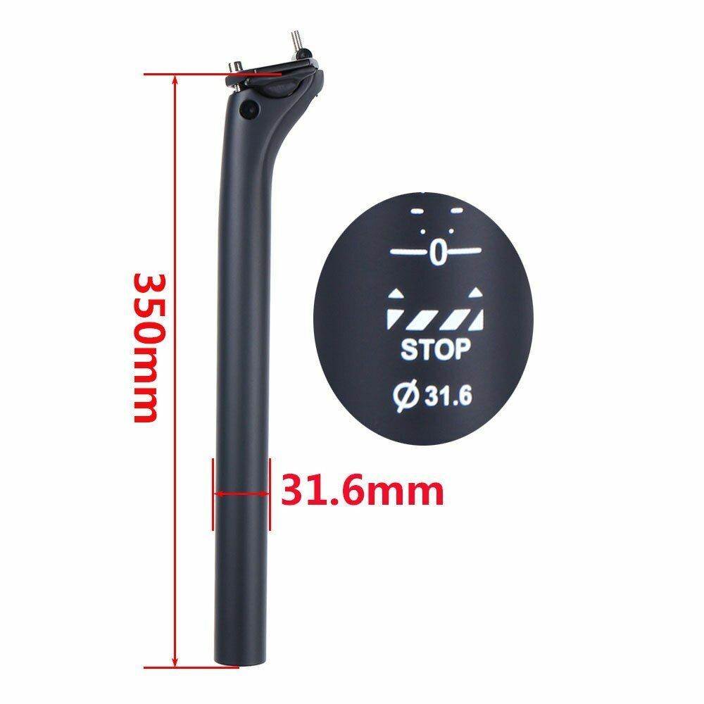 Carbon Fiber Seat Post MTB/Road Bike Seatpost 27.2/30.9/31.6mm Offset 20mm Light