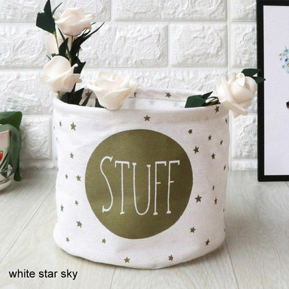 Laundry Basket Small Cartoon Storage Barrel Dirty Clothes Household Folding Bag
