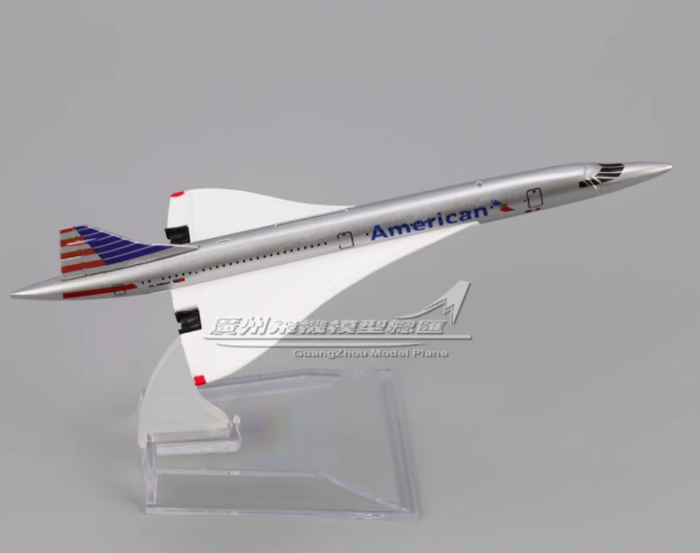 16cm American Concorde Passenger Airplane Diecast Aircraft Metal Plane Model