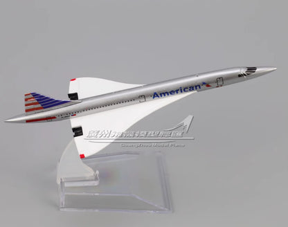 16cm American Concorde Passenger Airplane Diecast Aircraft Metal Plane Model