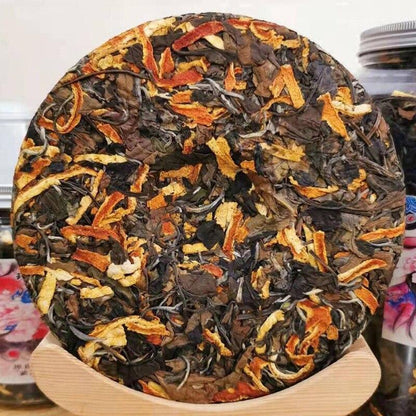 300g Xinhui Tangerine Peel White Tea Gong Mei Aged Tangerine Peel Bai Cha Cake