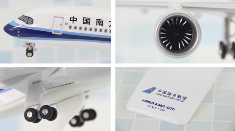 1:200 34CM RISESOON CHINA SOUTHERN AIRBUS A350-900 Airplane ABS Plastic Model