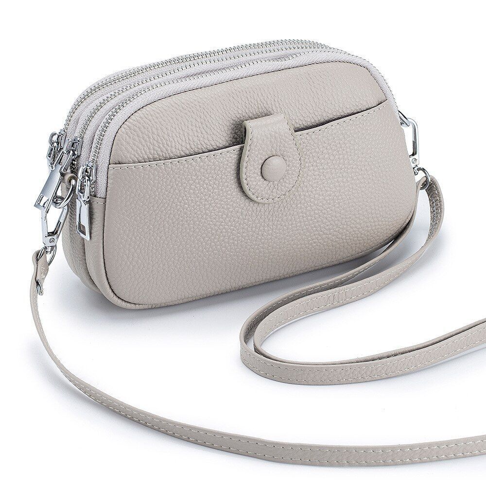 Spring Street Bag Trendy Genuine Leather Purse One Shoulder Messenger Bag Shell