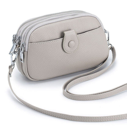 Spring Street Bag Trendy Genuine Leather Purse One Shoulder Messenger Bag Shell