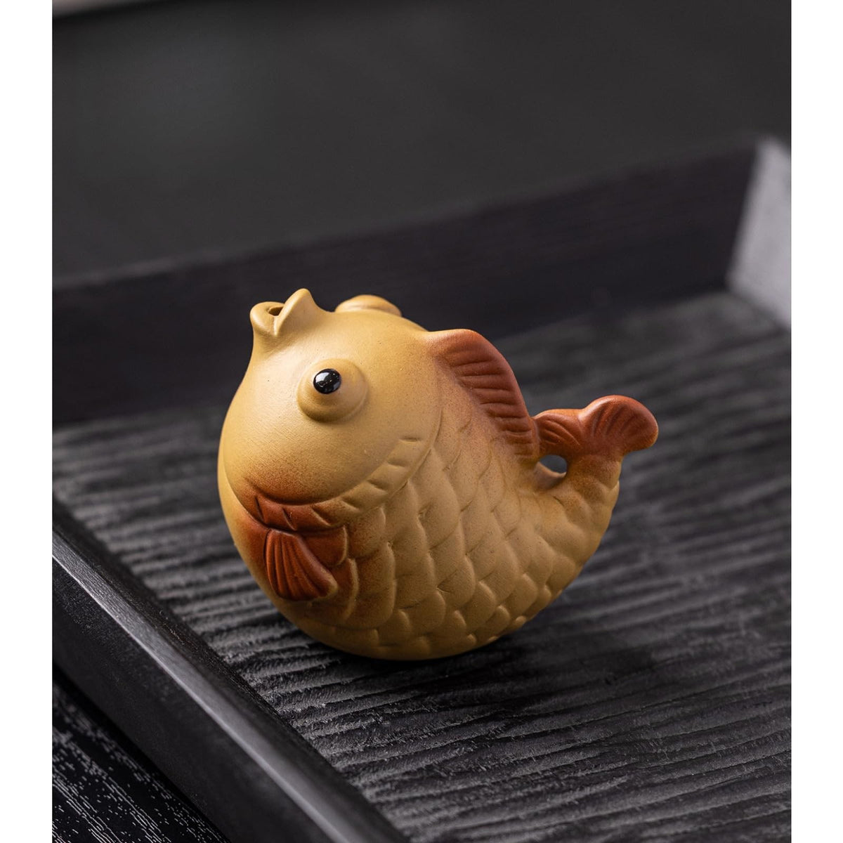 Yellow Mud Purple Sands Fish Tea Pet 5.9cm Kung Fu Tea Set Tea Tray Decoration