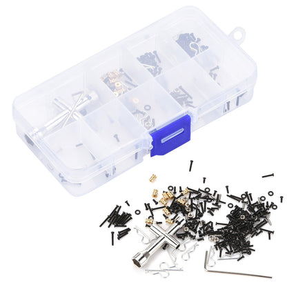 252x 1/24 RC Car Stainless M1.4 Assorted Screw Pin Nut Tool Kit For Axial SCX24