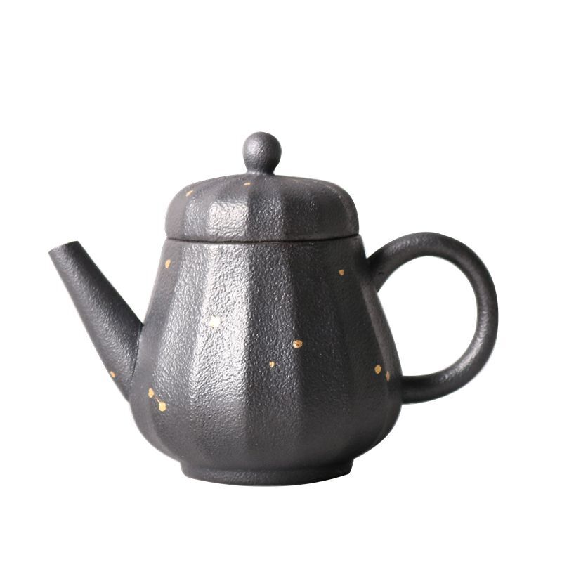 Retro Kung Fu Tea Multilateral Coarse Pottery Open Piece Japanese Ceramic Teapot