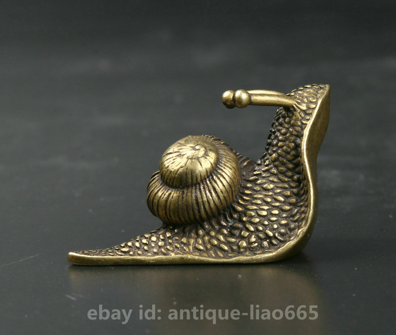 Collection Small Curio Bronze Exquisite Lovable Animal Snail Statue Table Deco