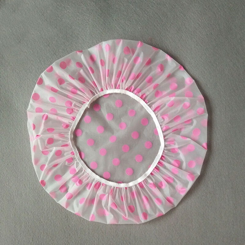 10pcs Waterproof Shower Cap Thicken Bath Hat Bathing Clear Hair Elastic Cap Hats