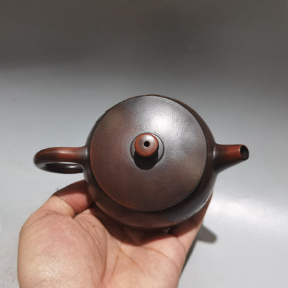 Chinese Yixing Zisha Clay Handmade Kiln change Fish Pattern Teapot