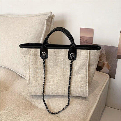 Luxury Large Canvas Bag Fashion Handbag Shoulder Bag Purse 25*11*17/43*19*29 CM