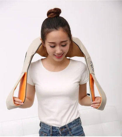 Shiatsu Back Neck and Shoulder Massager with Heat Deep Tissue 3D Kneading Pillow
