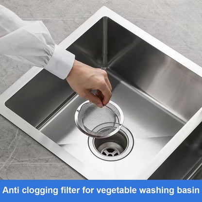 Kitchen Sink Strainer Large Wide Rim 4.5" Stainless Steel Mesh Drain Filter