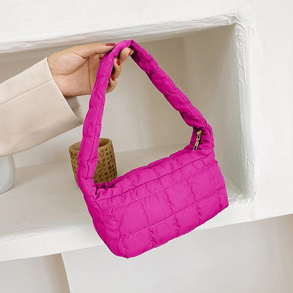 Pattern Shoulder Bag Cotton Handbag Women Tote Bags Padded Ladies Bag