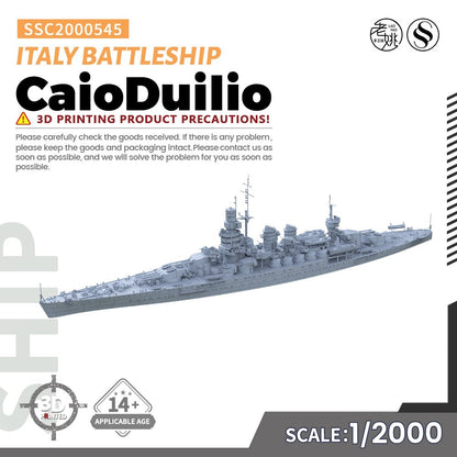SSMODEL SSC2000545 1/2000 Military Model Kit Italy CaioDuilio Battleship