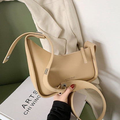 Irregular Square Design Small Shoulder Bag Synthetic Leather Underarm Crossbody