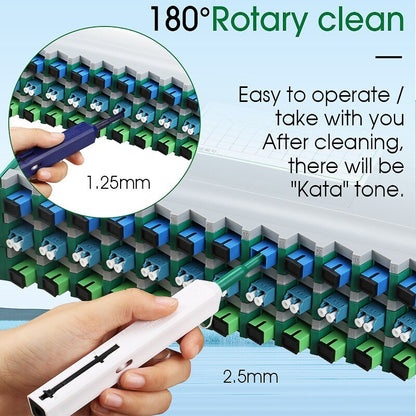 SC/FC/ST 2.5mm Fiber Optic Cleaning Pen LC/MU 1.25mm Cleaning Fiber Cleaner Tool