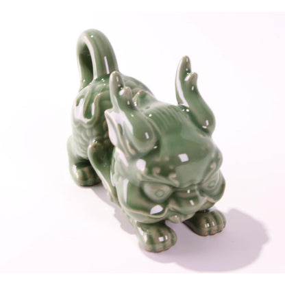 Ceramic Pi Xiu Tea Pet Ornament 13cm 5.1in Tea Table Decor Kungfu Tea Set